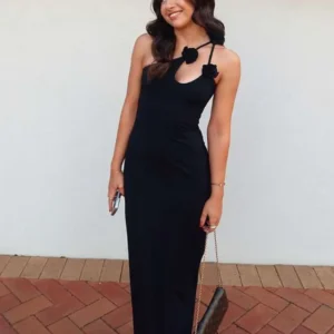 Elegant One-Shoulder Hollow Bodycon Dress For Women Summer Party