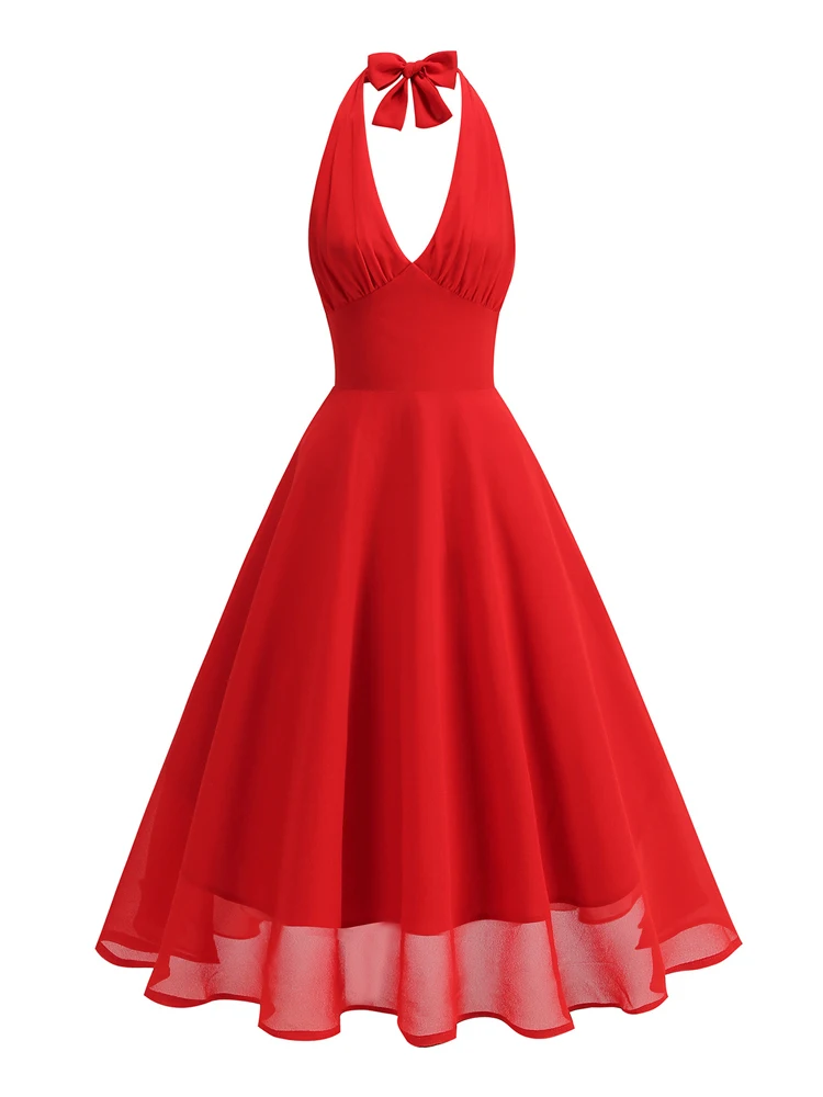 Flowy Halter Maxi Dresses