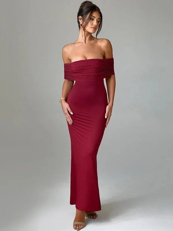 Strapless Backless Black Maxi Dress Bodycon Sleeveless Elegant Clubwear - Image 4