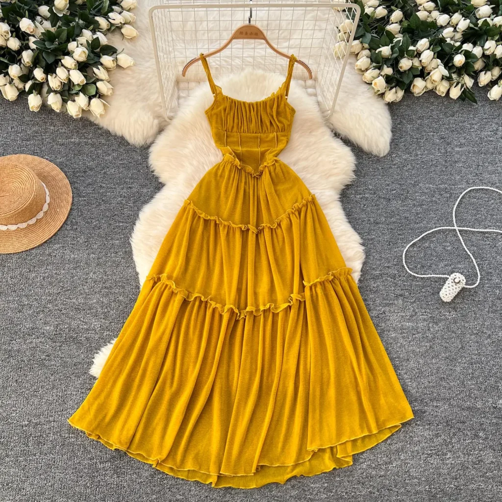 ruffle maxi dresses