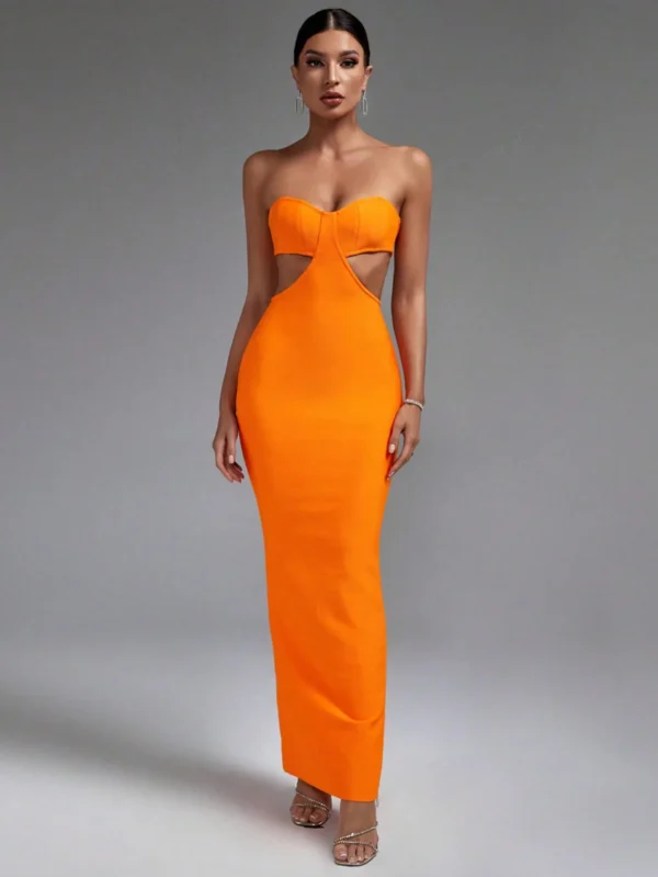 Elegant Sexy Bandage Bodycon Dress For Women Party Summer 2025