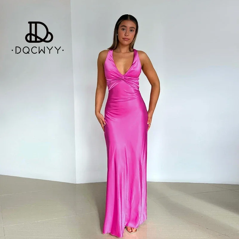v-neck maxi dress