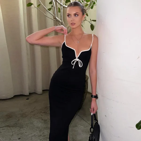 Sexy Sleeveless Bodycon Maxi Dress For Party Night Clubwear Women - Image 5