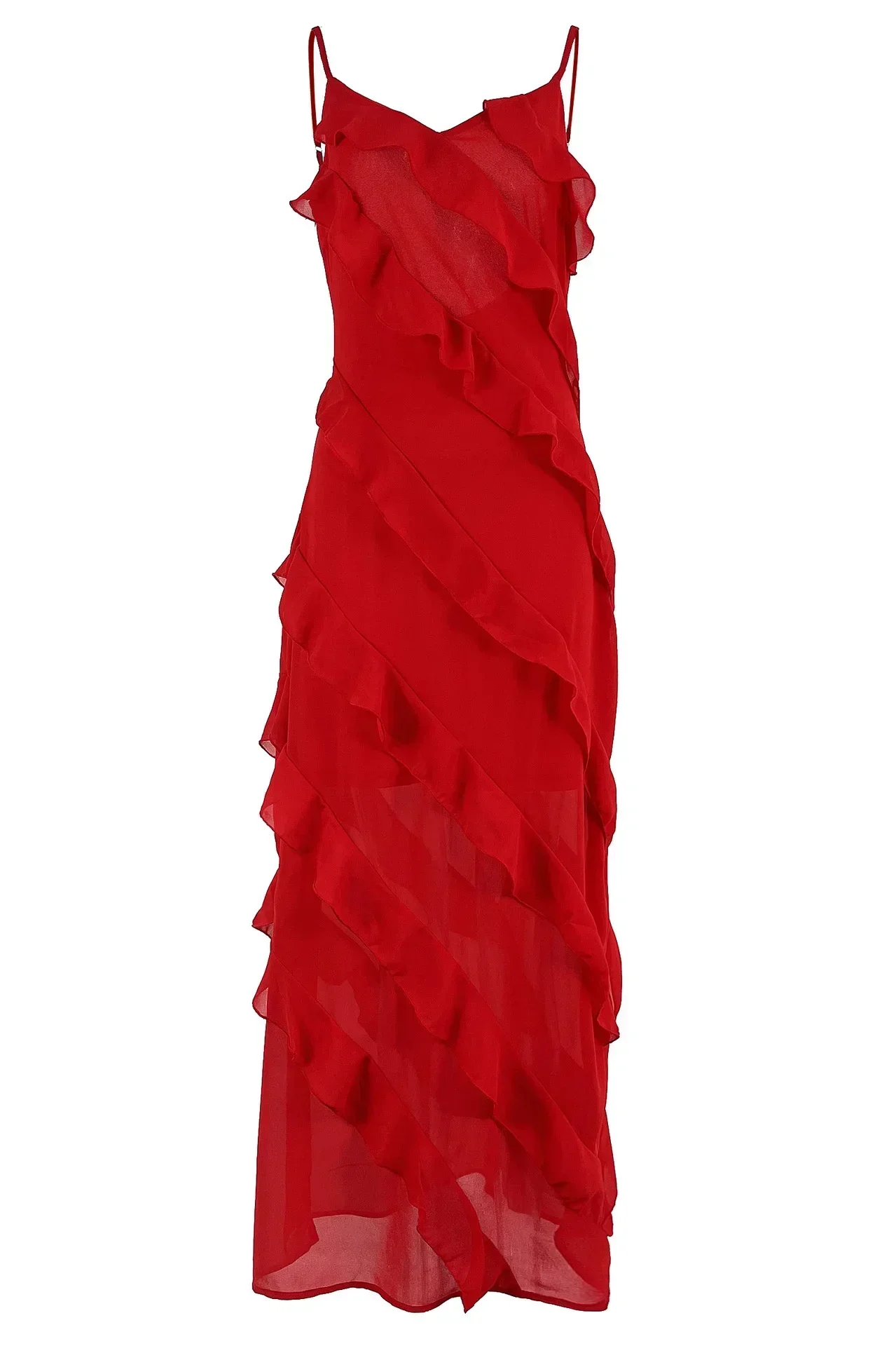 ruffle maxi dresses
