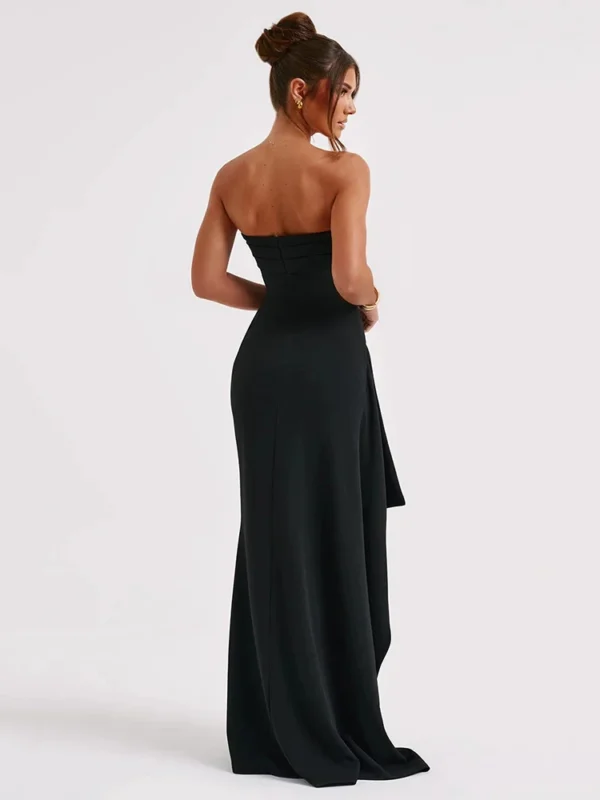 Strapless Backless High Split Bodycon Maxi Dress For Women Party - Image 5