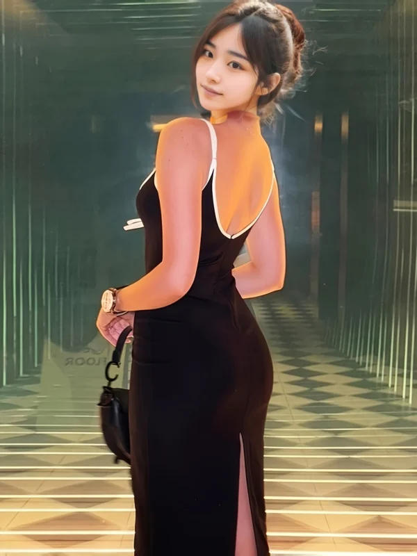 Sexy Sleeveless Bodycon Maxi Dress For Party Night Clubwear Women - Image 2