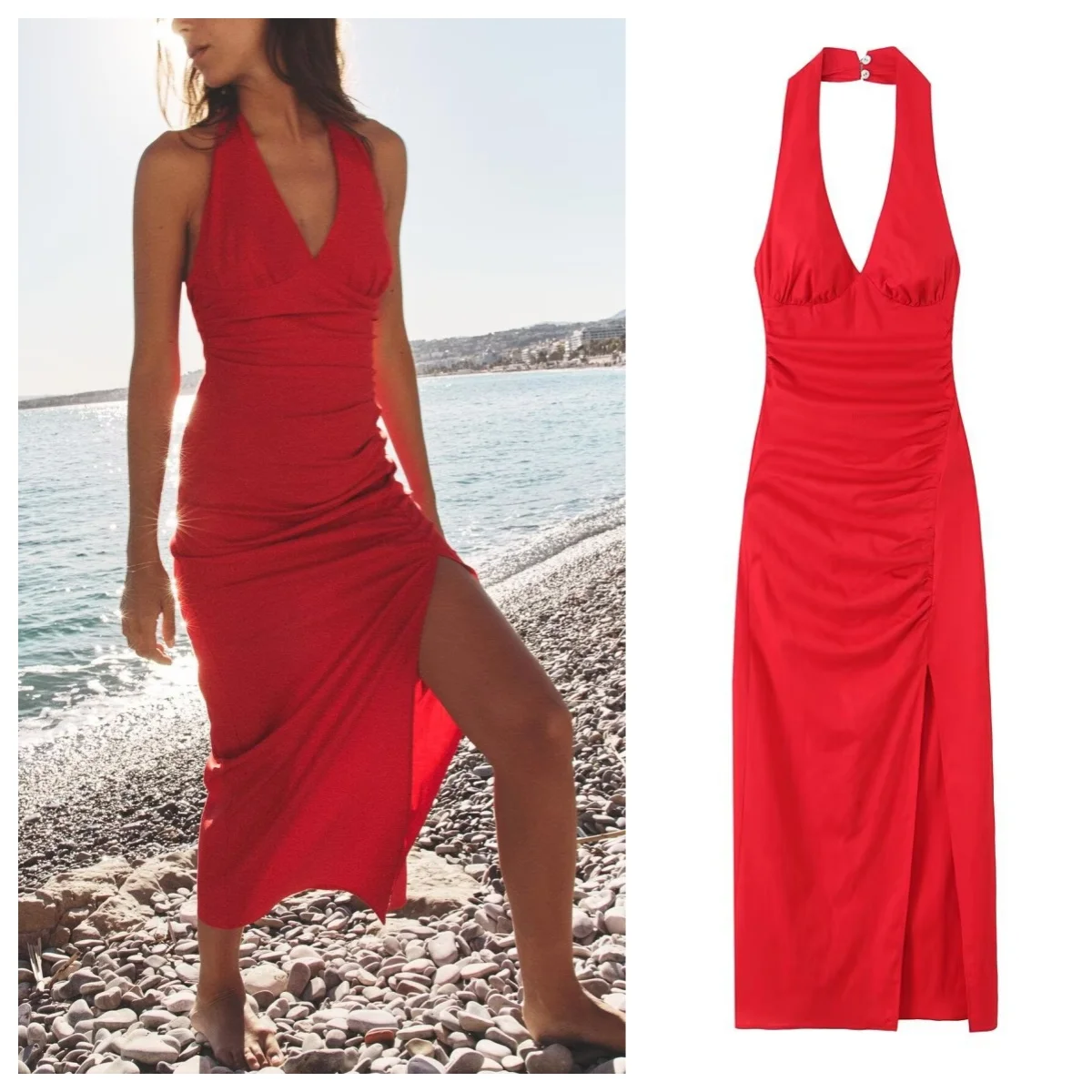Minimalist Halter Maxi Dresses