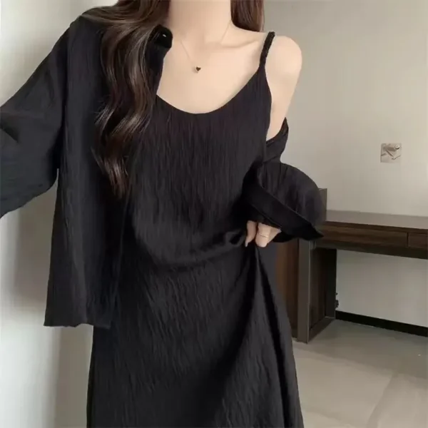 Retro Strapless Black Slim Long Dress For Women Sexy Casual Wear