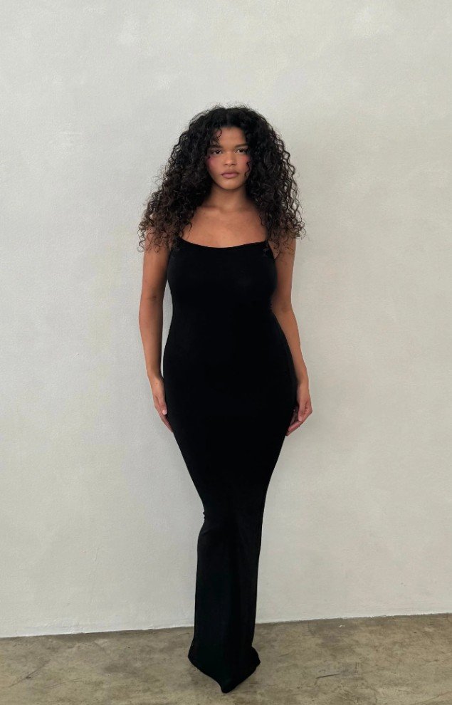 body-skimming maxi dress