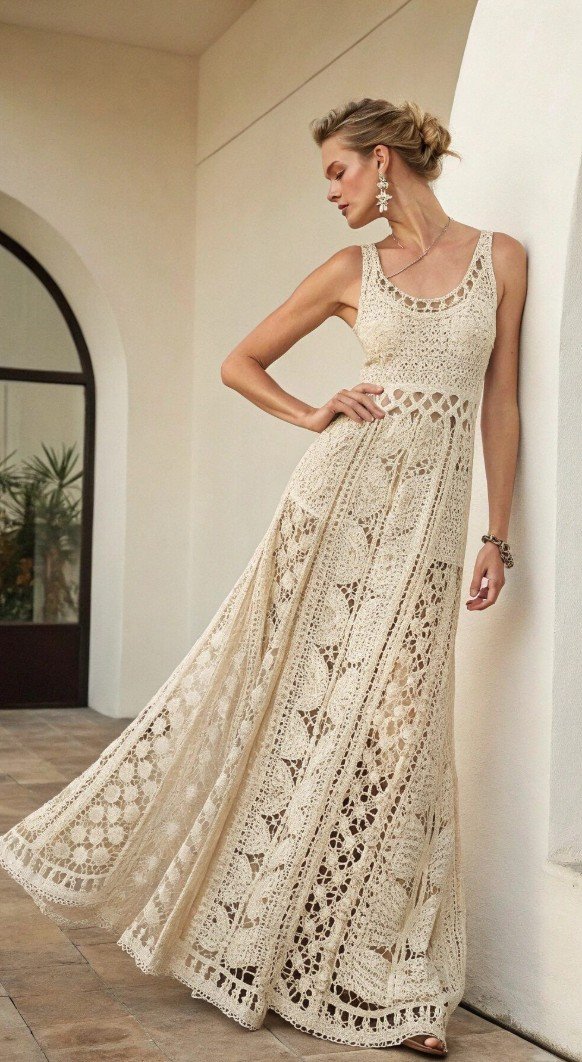 crochet maxi dresses