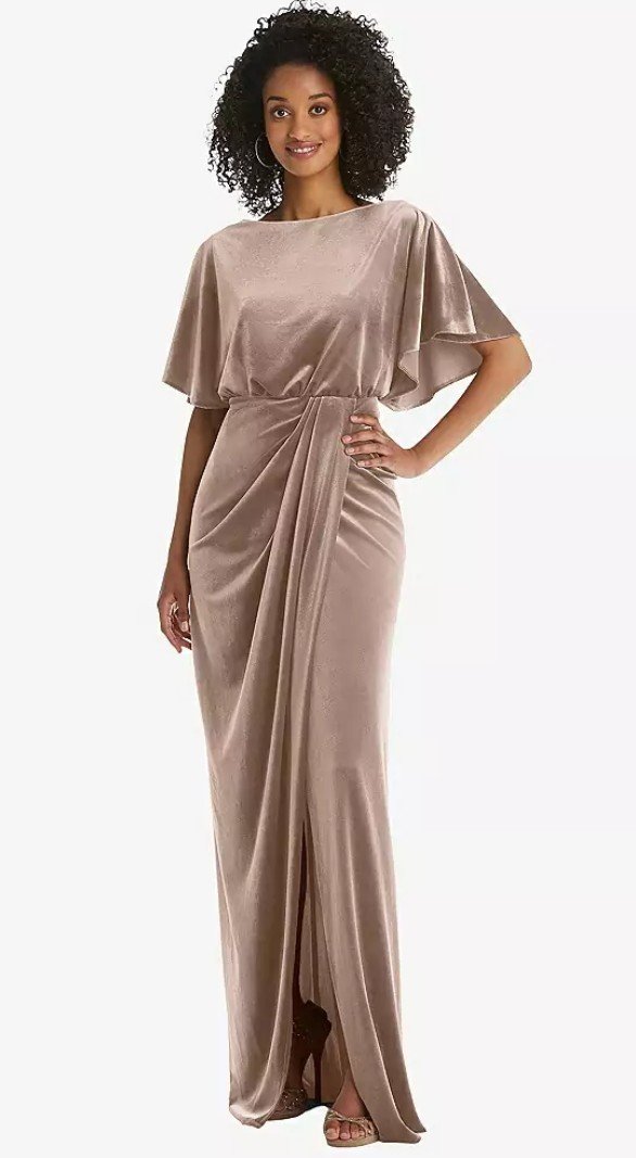 velvet evening dress